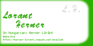lorant herner business card