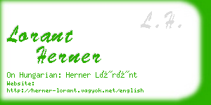 lorant herner business card